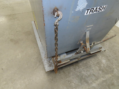 Meco 1 YD Self Dumping Hopper 6000lbs Trash Recycling 10g Bin Casters
