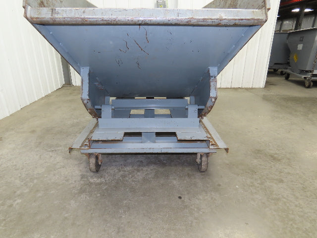 Meco 1 YD Self Dumping Hopper 6000lbs Trash Recycling 10g Bin Casters