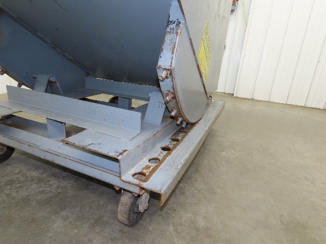Meco 1 YD Self Dumping Hopper 6000lbs Trash Recycling 10g Bin Casters