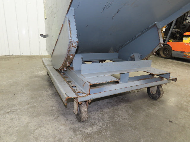 Meco 1 YD Self Dumping Hopper 6000lbs Trash Recycling 10g Bin Casters