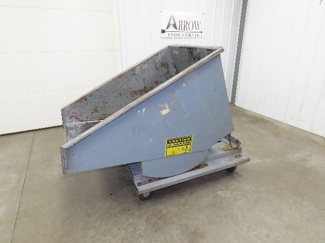 Meco 1 YD Self Dumping Hopper 6000lbs Trash Recycling 10g Bin Casters