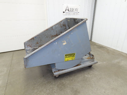 Meco 1 YD Self Dumping Hopper 6000lbs Trash Recycling 10g Bin Casters
