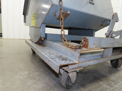 Meco 1 YD Self Dumping Hopper 6000lbs Trash Recycling 10g Bin Casters