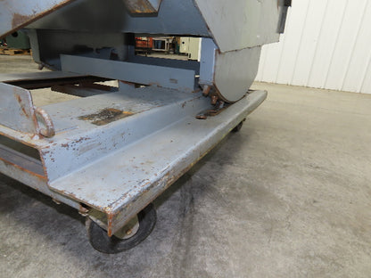 Meco 1 YD Self Dumping Hopper 6000lbs Trash Recycling 10g Bin Casters