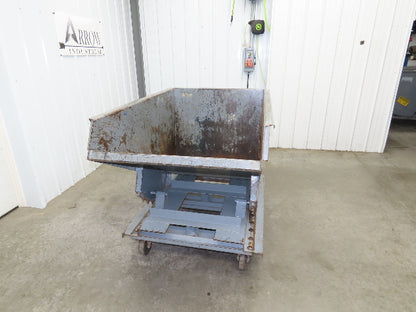 Meco 1 YD Self Dumping Hopper 6000lbs Trash Recycling 10g Bin Casters