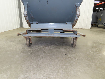 Meco 1 YD Self Dumping Hopper 6000lbs Trash Recycling 10g Bin Casters