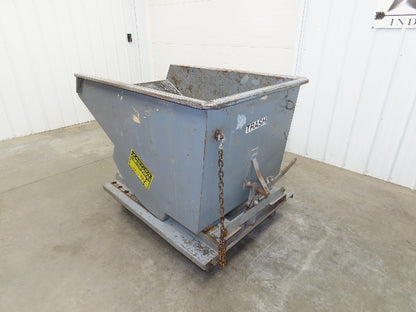 Meco 1 YD Self Dumping Hopper 6000lbs Trash Recycling 10g Bin Casters