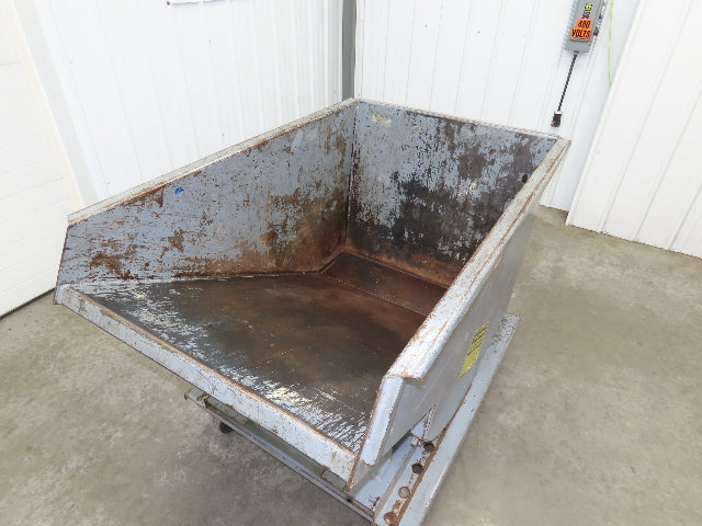 Meco 1 YD Self Dumping Hopper 6000lbs Trash Recycling 10g Bin Casters