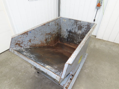 Meco 1 YD Self Dumping Hopper 6000lbs Trash Recycling 10g Bin Casters