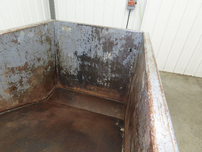Meco 1 YD Self Dumping Hopper 6000lbs Trash Recycling 10g Bin Casters
