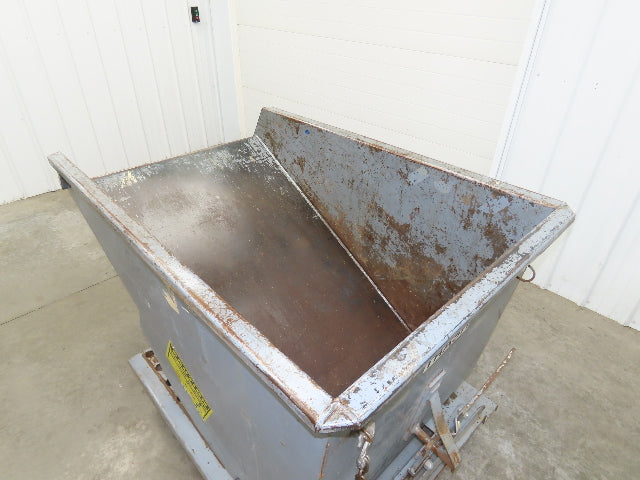 Meco 1 YD Self Dumping Hopper 6000lbs Trash Recycling 10g Bin Casters