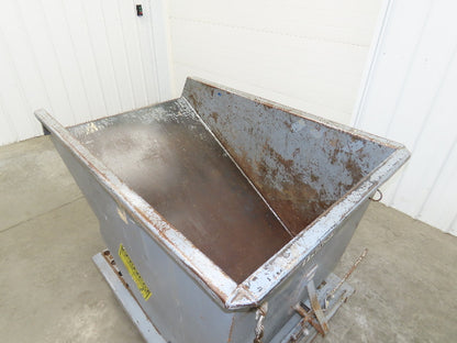 Meco 1 YD Self Dumping Hopper 6000lbs Trash Recycling 10g Bin Casters