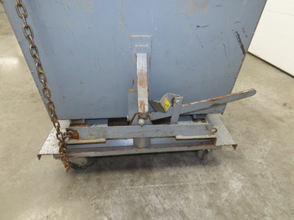 Meco 1 YD Self Dumping Hopper 6000lbs Trash Recycling 10g Bin Casters