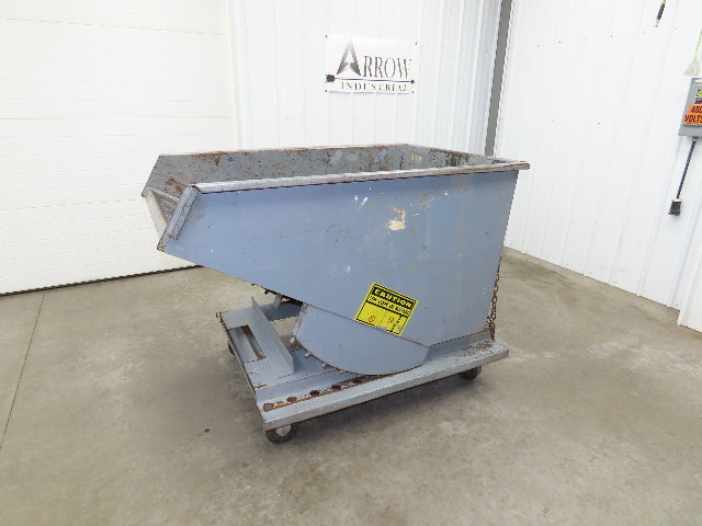 Meco 1 YD Self Dumping Hopper 6000lbs Trash Recycling 10g Bin Casters