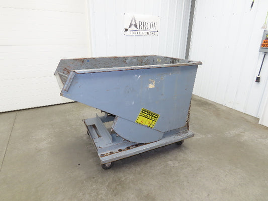 Meco 1 YD Self Dumping Hopper 6000lbs Trash Recycling 10g Bin Casters