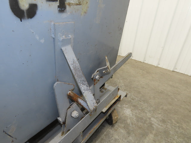 Meco 1 YD Self Dumping Hopper 6000lbs Trash Recycling 10g Bin Casters