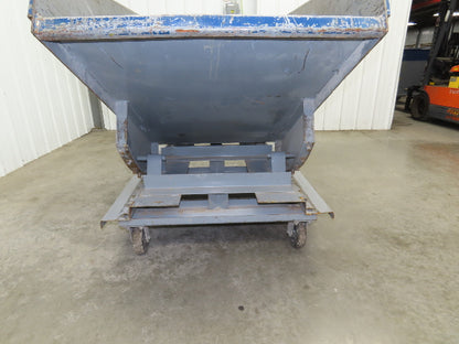Meco 1 YD Self Dumping Hopper 6000lbs Trash Recycling 10g Bin Casters