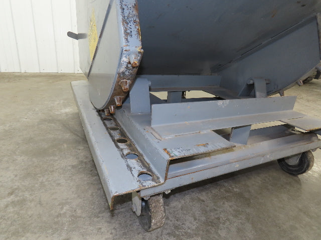 Meco 1 YD Self Dumping Hopper 6000lbs Trash Recycling 10g Bin Casters