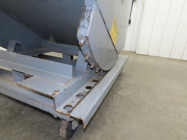 Meco 1 YD Self Dumping Hopper 6000lbs Trash Recycling 10g Bin Casters