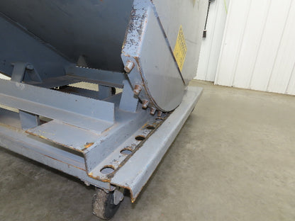 Meco 1 YD Self Dumping Hopper 6000lbs Trash Recycling 10g Bin Casters