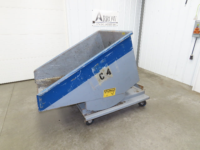 Meco 1 YD Self Dumping Hopper 6000lbs Trash Recycling 10g Bin Casters