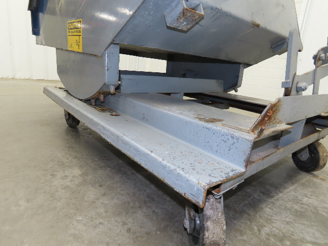 Meco 1 YD Self Dumping Hopper 6000lbs Trash Recycling 10g Bin Casters