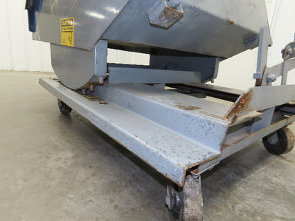 Meco 1 YD Self Dumping Hopper 6000lbs Trash Recycling 10g Bin Casters