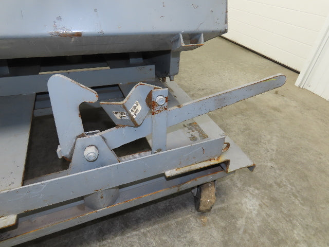 Meco 1 YD Self Dumping Hopper 6000lbs Trash Recycling 10g Bin Casters