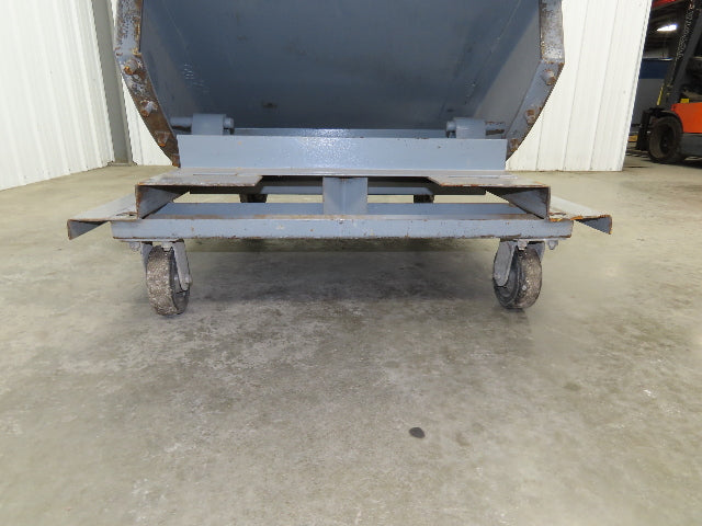 Meco 1 YD Self Dumping Hopper 6000lbs Trash Recycling 10g Bin Casters
