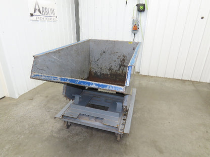 Meco 1 YD Self Dumping Hopper 6000lbs Trash Recycling 10g Bin Casters