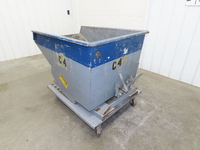 Meco 1 YD Self Dumping Hopper 6000lbs Trash Recycling 10g Bin Casters