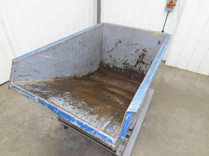 Meco 1 YD Self Dumping Hopper 6000lbs Trash Recycling 10g Bin Casters