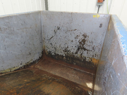 Meco 1 YD Self Dumping Hopper 6000lbs Trash Recycling 10g Bin Casters