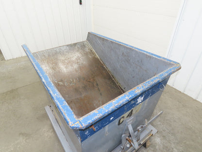 Meco 1 YD Self Dumping Hopper 6000lbs Trash Recycling 10g Bin Casters