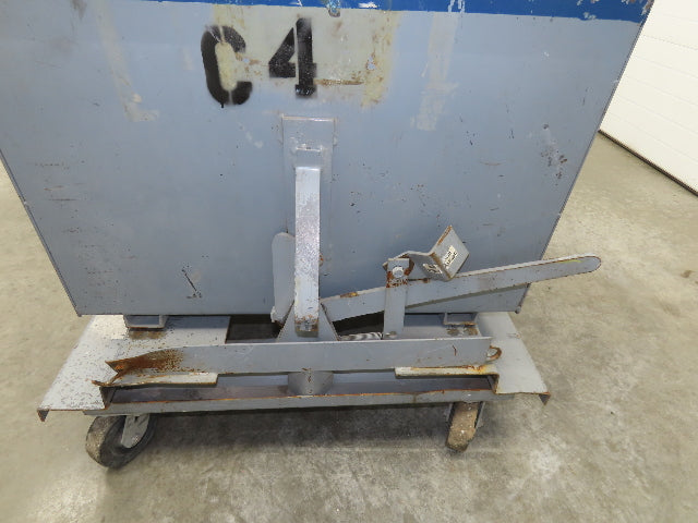 Meco 1 YD Self Dumping Hopper 6000lbs Trash Recycling 10g Bin Casters
