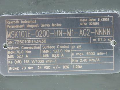 Rexroth MSK101E-0200-HN-M1-AG2-NNNN 3-Phase Synchronous Servo Liquid Cooled