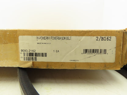 Gates 2/B162 Hi-Power Banded V-Belt 2 Bands B Section 162" Length EPDM Fiber