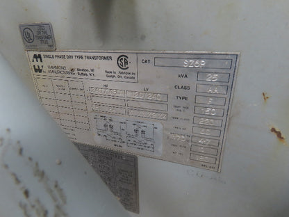 Hammond SZ6P Mobile Transformer Power Station 25kva 1Ph HV 240/480 LV 120/240