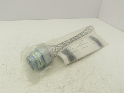 Hubbell 074093405 1-1/4" Straight LT Strain Relief Connector LiquidTight Conduit