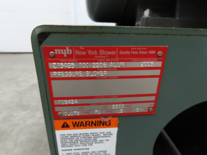 New York Blower 2206 ALM High Pressure Blower 7.5Hp 3500RPM 230/460V 3Ph