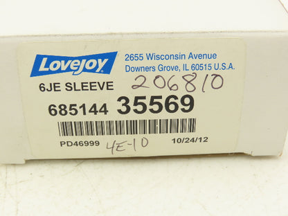 Lovejoy 6J FLNG 28MM Sleeve Coupling J Flange 28mm Fixed Bore W/6JE Sleeve 1 Set