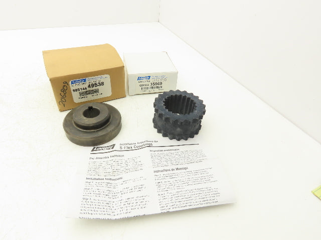 Lovejoy 6J FLNG 28MM Sleeve Coupling J Flange 28mm Fixed Bore W/6JE Sleeve 1 Set