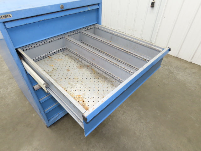 Lista Tool Cabinet Chest 6 Drawer 29x29x42" Blue Stanley Vidmar