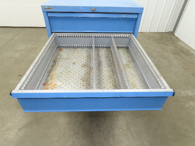 Lista Tool Cabinet Chest 6 Drawer 29x29x42" Blue Stanley Vidmar