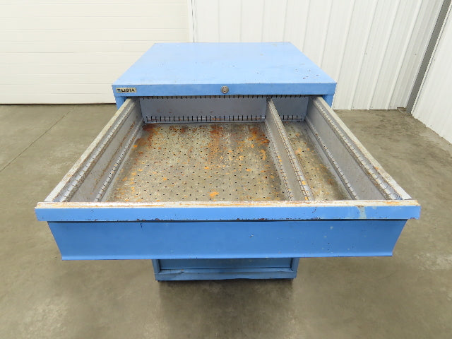 Lista Tool Cabinet Chest 6 Drawer 29x29x42" Blue Stanley Vidmar