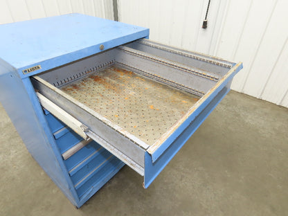 Lista Tool Cabinet Chest 6 Drawer 29x29x42" Blue Stanley Vidmar
