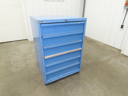 Lista Tool Cabinet Chest 6 Drawer 29x29x42" Blue Stanley Vidmar