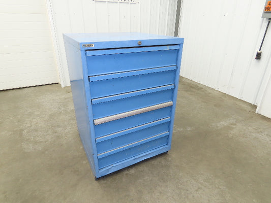 Lista Tool Cabinet Chest 6 Drawer 29x29x42" Blue Stanley Vidmar