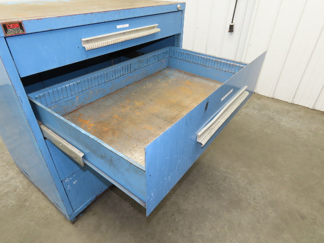 Lyon Tool Cabinet Chest 4 Drawer 28x45x44" Gray Lista Stanley Vidmar Rough