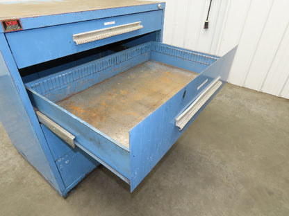 Lyon Tool Cabinet Chest 4 Drawer 28x45x44" Gray Lista Stanley Vidmar Rough